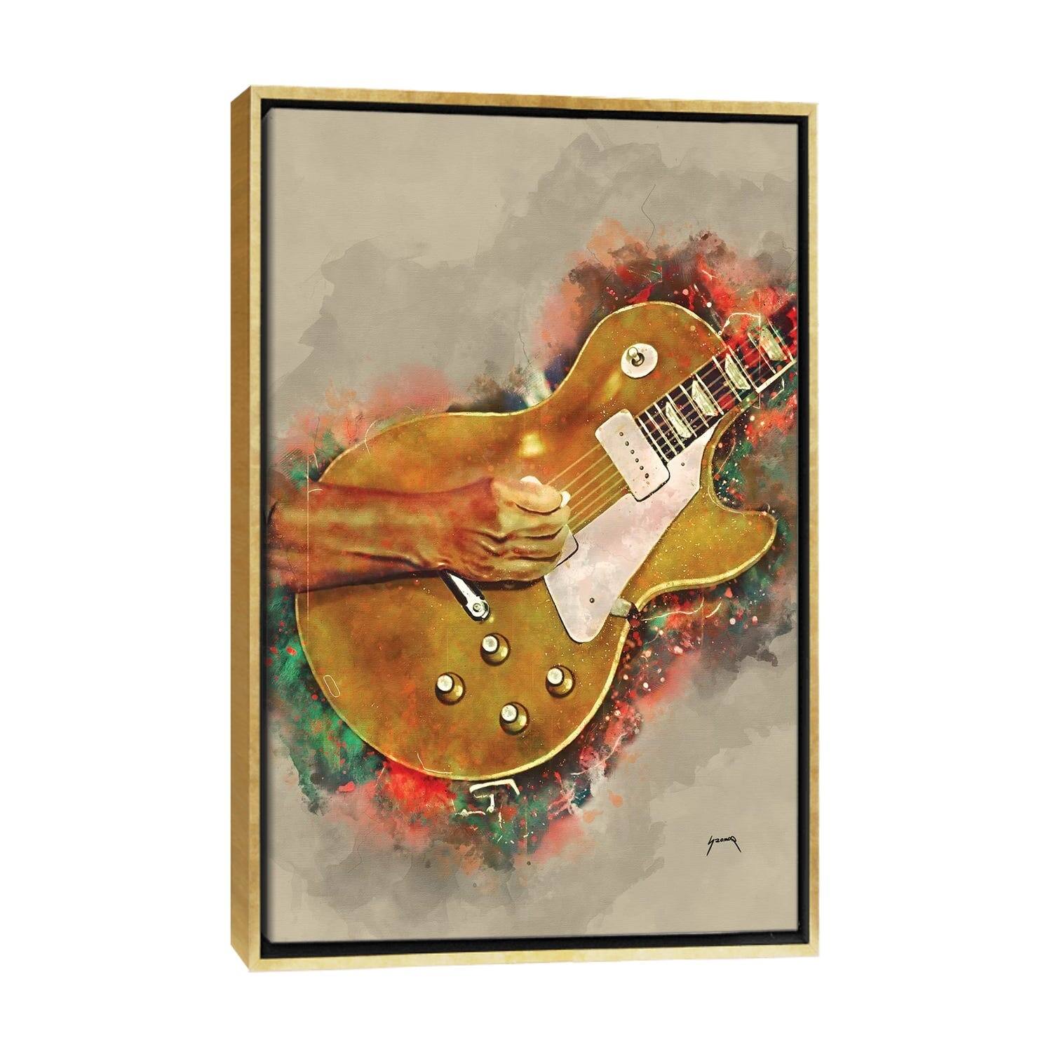 iCanvas "John Fogerty's Guitar 2" by Pop Cult Posters Framed Canvas
